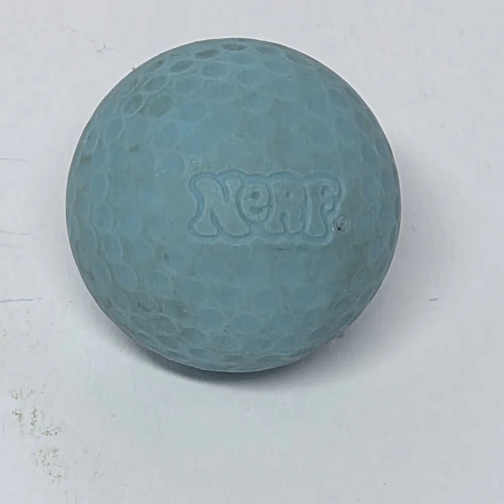 Vintage 1987 Nerf Indoor Golf Blue Ball Replacement Part Parker‎ Brothers Toy